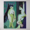 Nackte Frauen auf Waldwiese posters