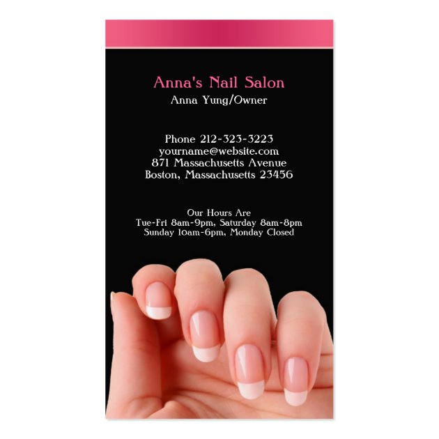 Nail Salon with Appointment Business Card