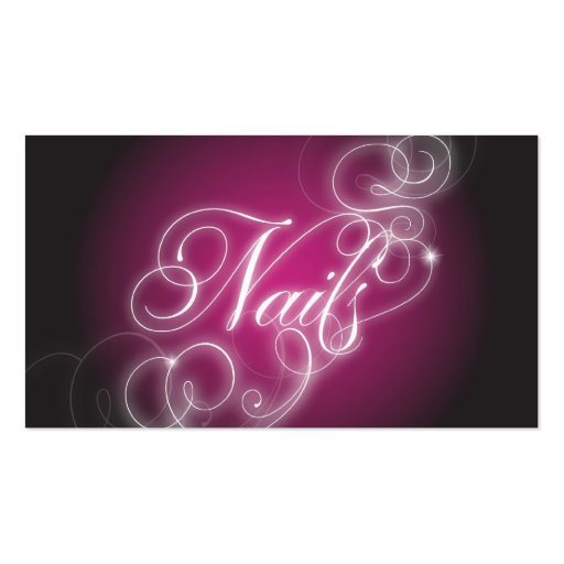 nail-tech-business-card-elegant-flourish-glow-zazzle