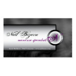 Nail Technnician Silver Purple Smoke Business Card