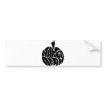Naked Adam Black Logo bumper stickers