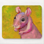 Naked hairless rat cute fun pink pet painting art