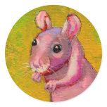 Naked hairless rat cute fun pink pet painting art stickers