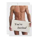 Naked Sign, You're Invited invitations