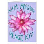 Nam Myoho Renge Kyo with Lotus Flower Design Cards