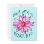 Nam Myoho Renge Kyo with Lotus Flower Design invitations
