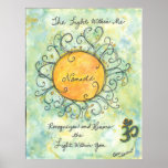 Namaste affirmation art print
