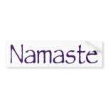 Namaste bumper stickers
