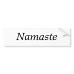 Namaste bumper stickers