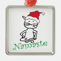 Namaste Cat Ornament