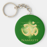 Namaste - I bow to you (in green) Key Chains