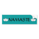Namaste Lotus bumper stickers