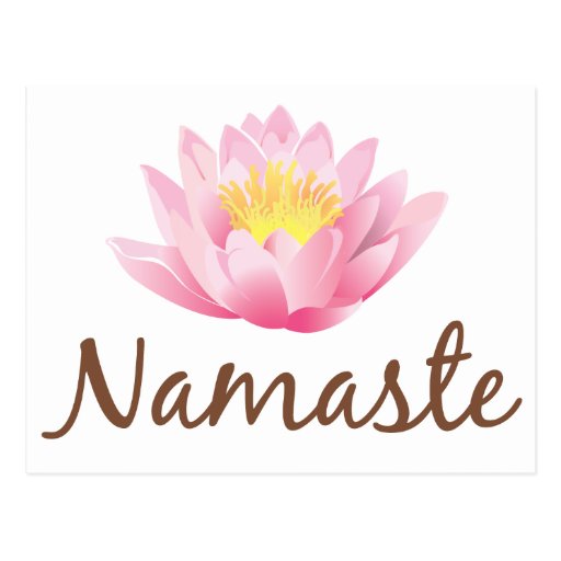 Namaste Lotus Flower Yoga Postcard Zazzle