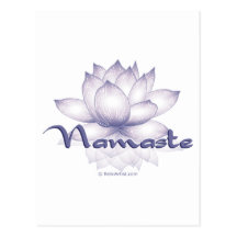 Namaste Lotus Lavender Post Card