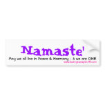 Namaste', May we all live in Peace  - Customised bumper stickers