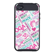 Namaste, Peace and Harmony Pink YOGA Pattern iPhone 4/4S Cover