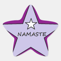 Namaste Stars on Purple Stickers