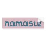 Namaste Teal Bumper Sticker bumper stickers