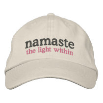 Namaste the light within embroidered baseball cap