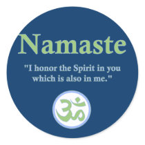 Namaste - with quote and Om symbol