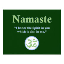 Namaste - with quote and Om symbol Personalised Invites