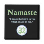 Namaste - with quote and Om symbol magnets