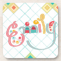 name Emily Beverage Coasters