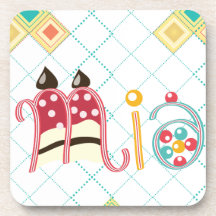 name Mia Beverage Coasters
