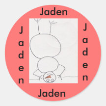 name sticker for Jaden