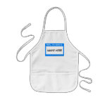 Name Tag Kids Apron- Blue