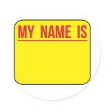 Name Tag Round Stickers