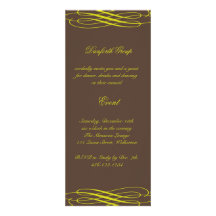Name your Event Chocolate with Golden Ribbons Custom Announcements