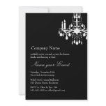 Name your Event Grand Ballroom (black) invitations