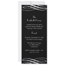 Name your Event Silver Ribbons Custom Invite