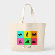 Namedrop Nation_Cape Cod_multi-colour, multi-icon Bags