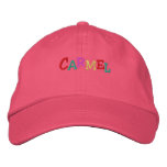 Namedrop Nation_Carmel multi-coloured embroidered hats
