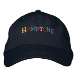 Namedrop Nation_Hamptons multi-coloured embroidered hats