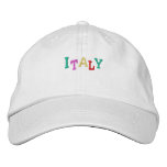 Namedrop Nation_Italy multicolored embroidered hats