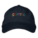 Namedrop Nation_Seattle Multi-coloured embroidered hats