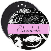 Names Initials Monograms Flowers Black White Pink