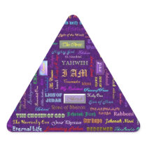 names of God triangle sticker