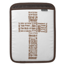 Names of Jesus Cross iPad Sleeve
