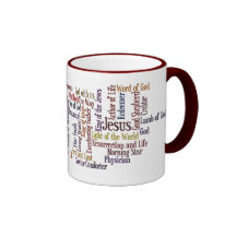 Names of Jesus Mug - Blue/Maroon
