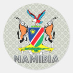 Namibia Coat of Arms Round Stickers