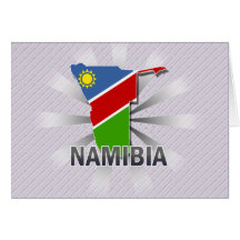 Namibia Flag Map 2.0 Greeting Card