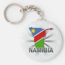 Namibia Flag Map 2.0 Keychains