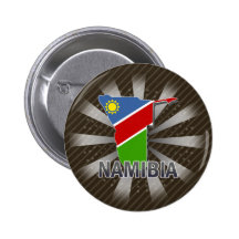 Namibia Flag Map 2.0 Pinback Button