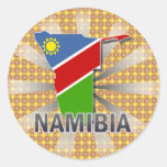 Namibia Flag Map 2.0 Round Sticker