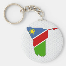Namibia Flag Map full size Keychains