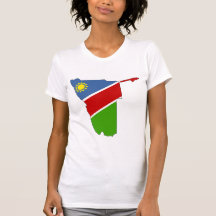 Namibia Flag Map full size T Shirt